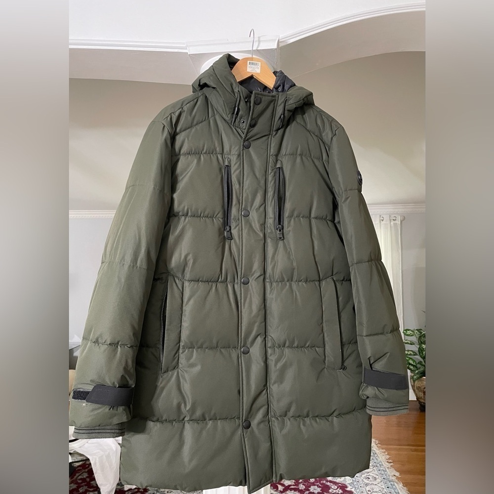 Micheal Kors men’s Holland green Hooded Parka size small